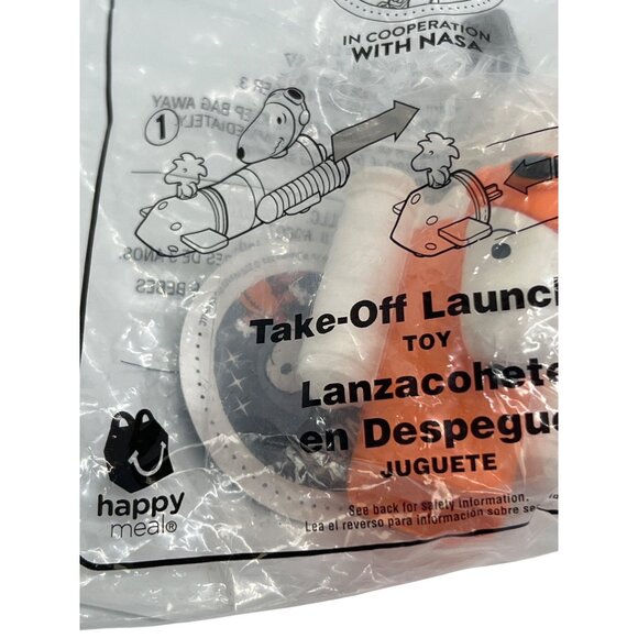Peanuts X NASA Take-Off Launcher Happy Meal Toy #8 Snoopy Woodstock New Sealed - Picture 3 of 5